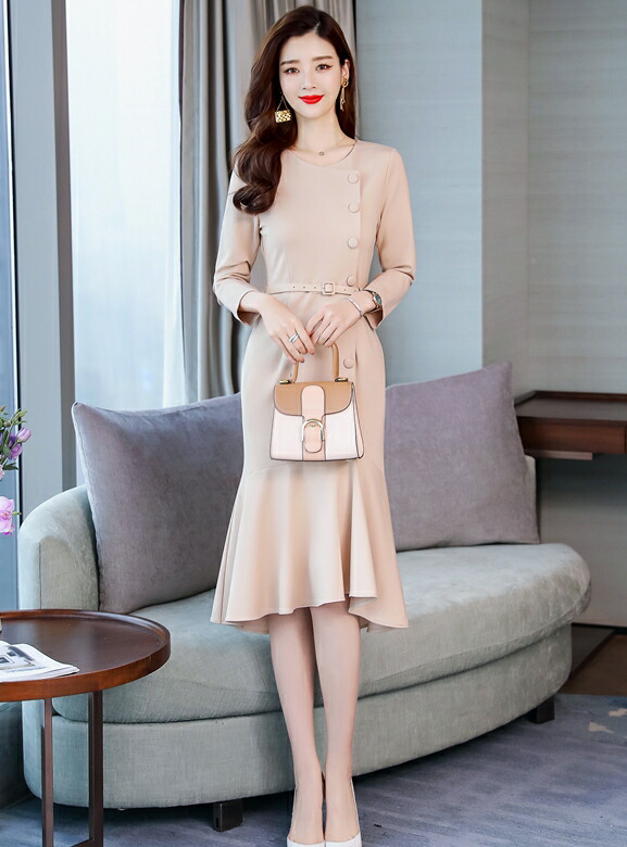 楽天市場 マーメイド ワンピース 長袖 膝丈 タイト きれいめ タイトワンピース レディース フォーマル 黒 赤 パーティードレス 大きいサイズ 3l 4l 結婚式 お呼ばれ ドレス 二次会 おしゃれ 上品 代 30代 40代 ｌｅａｐ