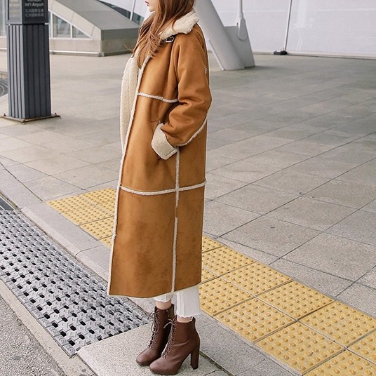 楽天市場 ムートンコート レディース フェイクムートンコート レディース アウター 大きいサイズ 韓国ファッション 冬 アウター レディース 人気 ロングコート 黒 裏ボア ｌｅａｐ