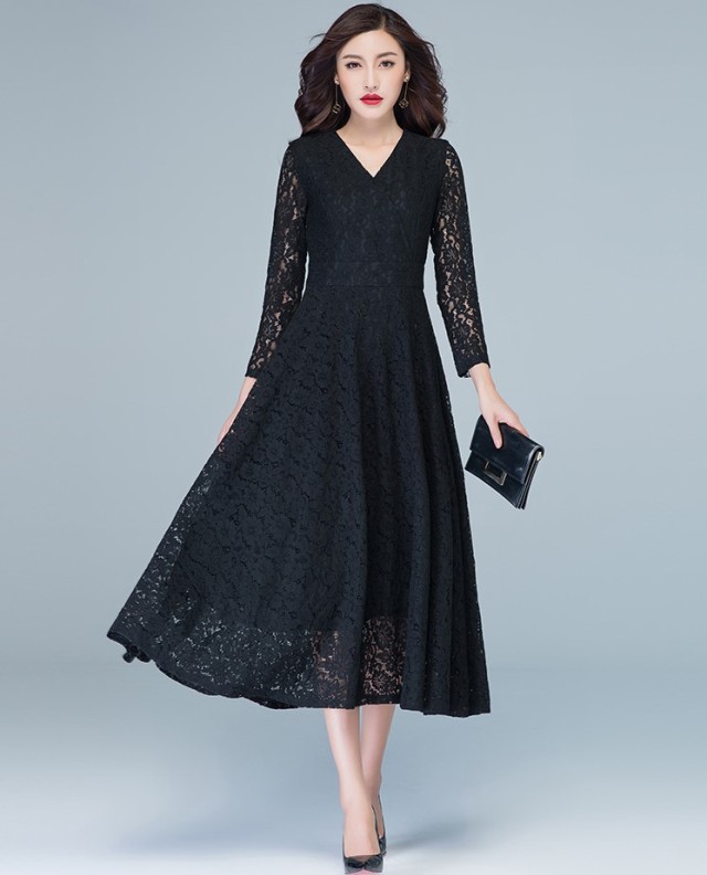 楽天市場 総レース パーティードレス ロングドレス 袖あり 長袖 大きいサイズ 3l 4l 黒 ネイビー お呼ばれ 結婚式 ドレス フォーマル ワンピース ロング丈 代 30代 40代 Vネック カシュクール 花柄 演奏会 発表会 ｌｅａｐ