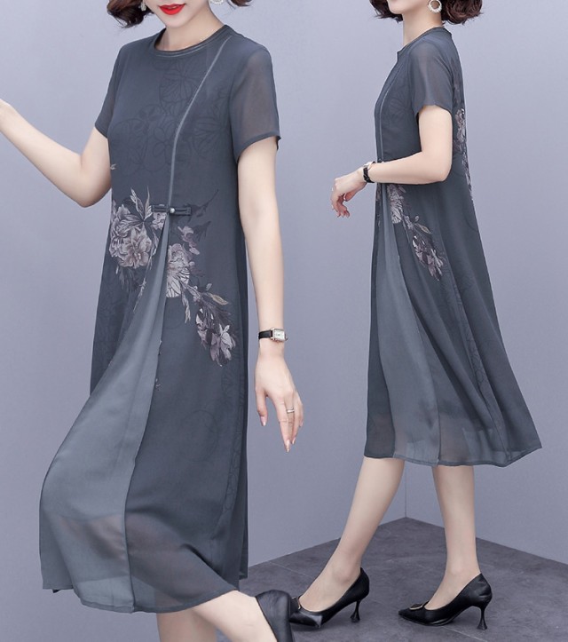 フォーマルワンピース 40代 ワンピース 体型カバー ミセス 半袖 上品 お呼ばれ 結婚式 二次会 ｌｅａｐ 上品 体型カバー 花柄 大きいサイズ 40代 シースルー フォーマル 3l ドレス 50代 レトロ ミモレ丈 膝下丈 パーティードレス 5l 袖あり 30代 4l