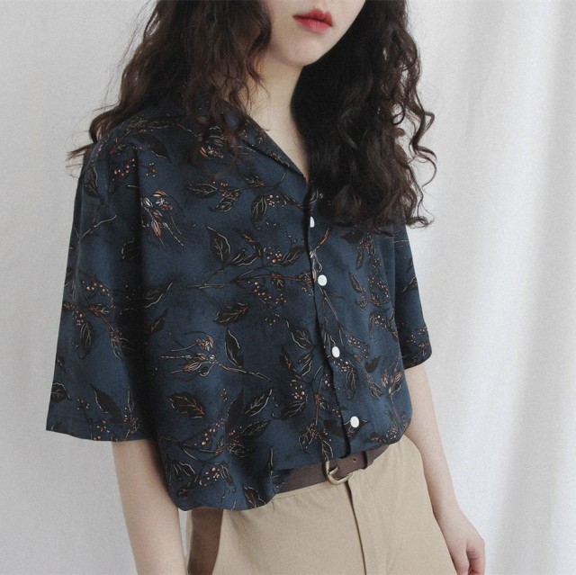 楽天市場 レディース シャツ ブラウス シャツブラウス 半袖 五分袖 レディース 開襟シャツ 花柄 ゆったり 体型カバー カジュアル フリーサイズ 夏 leap 楽天市場 レディース シャツ ブラウス シャツブラウス 半袖 五分袖 レディース 開襟シャツ 花柄 ゆったり 体型カバー カジュアル フリーサイズ 夏 leap