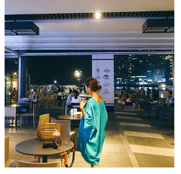 楽天市場 一部即納 Vネック リネン ワンピース ドレス ドルマンスリーブ ターコイズブルー 夏 膝上丈 ナチュラル パーティー 結婚式 ｌｅａｐ