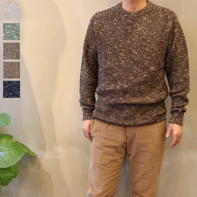 ハリス Harriss ラグランクルー 【カーキ ブルー ブラウン ニット プルオーバー メンズ トップス 秋冬 長袖 クルーネック セーター 無地 大人 カジュアル メンズセーター オフィス 防寒 柔らかい ニットトップス 服 】 hn252-04401【正規取扱店】