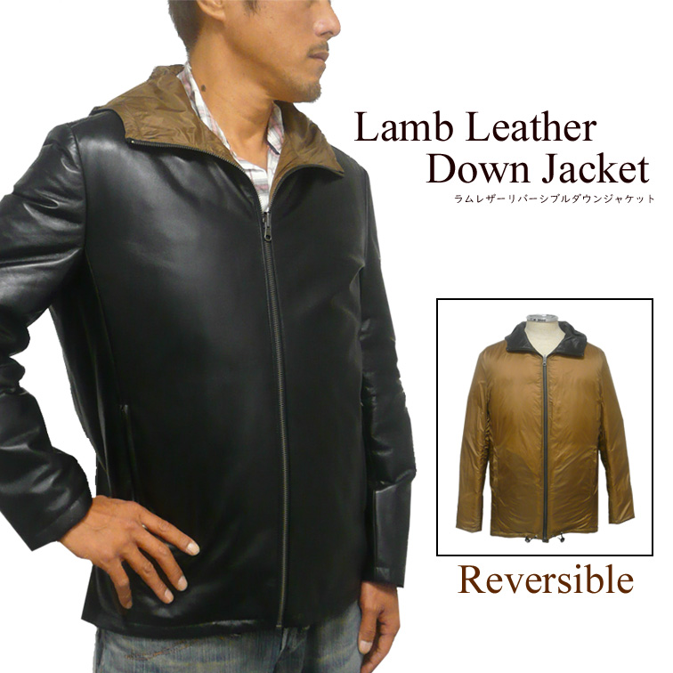 ジーステージ ラムレザー ジャケット ブルゾン 羊革 裾リブ ブラウン L
