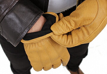 送料無料 Y2leather 本皮 レザー 裏起毛 グローブ 鹿革 防寒 バイク アメリカン ハーレー メンズ財布 ライディング 手袋 秋 冬 防風 ツーリング おしゃれ かっこいい 本皮 本革 防風 ディアスキン 裏起毛 ワイツーレザー 革ジャン革製品専門店レザーハウスショート丈で