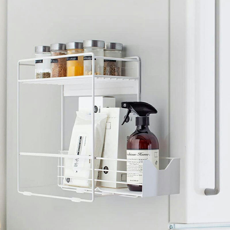 セール 特集 マグネットラック サイドラック 2段 収納 引き出し スリム キッチン オフィス 風呂 浴室 洗濯機 玄関 キッチンラック シャンプーラック 2way 自立 置き型 おしゃれ 北欧 シンプル 隙間収納 省スペース Qdtek Vn