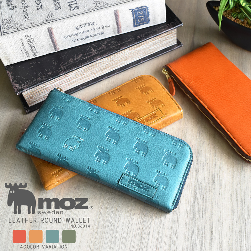 長財布 レディース かわいい 本革 L字ファスナー Moz 薄マチ モズ スリム レザー 財布 ケース 北欧デザイン カジュアル ナチュラル 薄マチ 薄い 財布 おしゃれ かわいい 牛革 使いやすい 人気 ブランド プレゼント 送料無料 No Sp12 財布 鞄の専門店 レザー