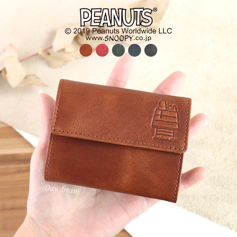 売れ筋 ミニ財布 レディース メンズ スヌーピーがかわいいコンパクトな小さい財布 女性用 男性用 Peanuts ピーナッツ 極小財布 小さめ コンパクト 牛革 シンプル ドット 水玉 送料無料 送料込み 記念日 プレゼント おしゃれ キャラクター ブランド Sp12 Npu