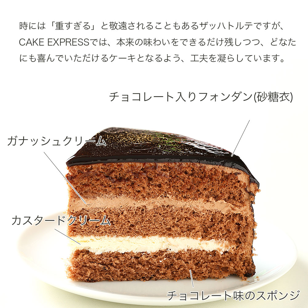 写真ケーキ ザッハトルテ 4号バースデーケーキ チョコレートケーキ デコレーション 誕生日ケーキ