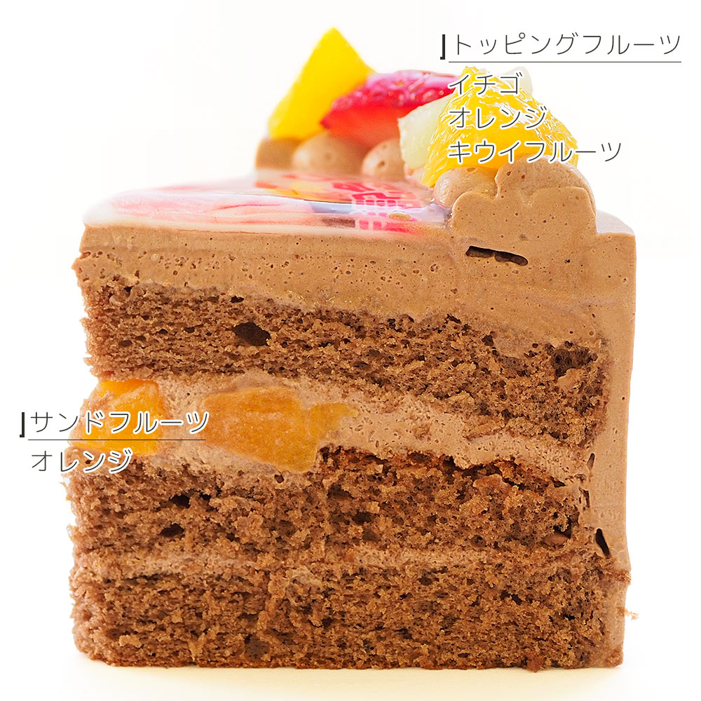 市場 写真ケーキ フルーツ三種生チョコクリーム フォトケーキ 7号バースデーケーキ 誕生日ケーキ 送料無料