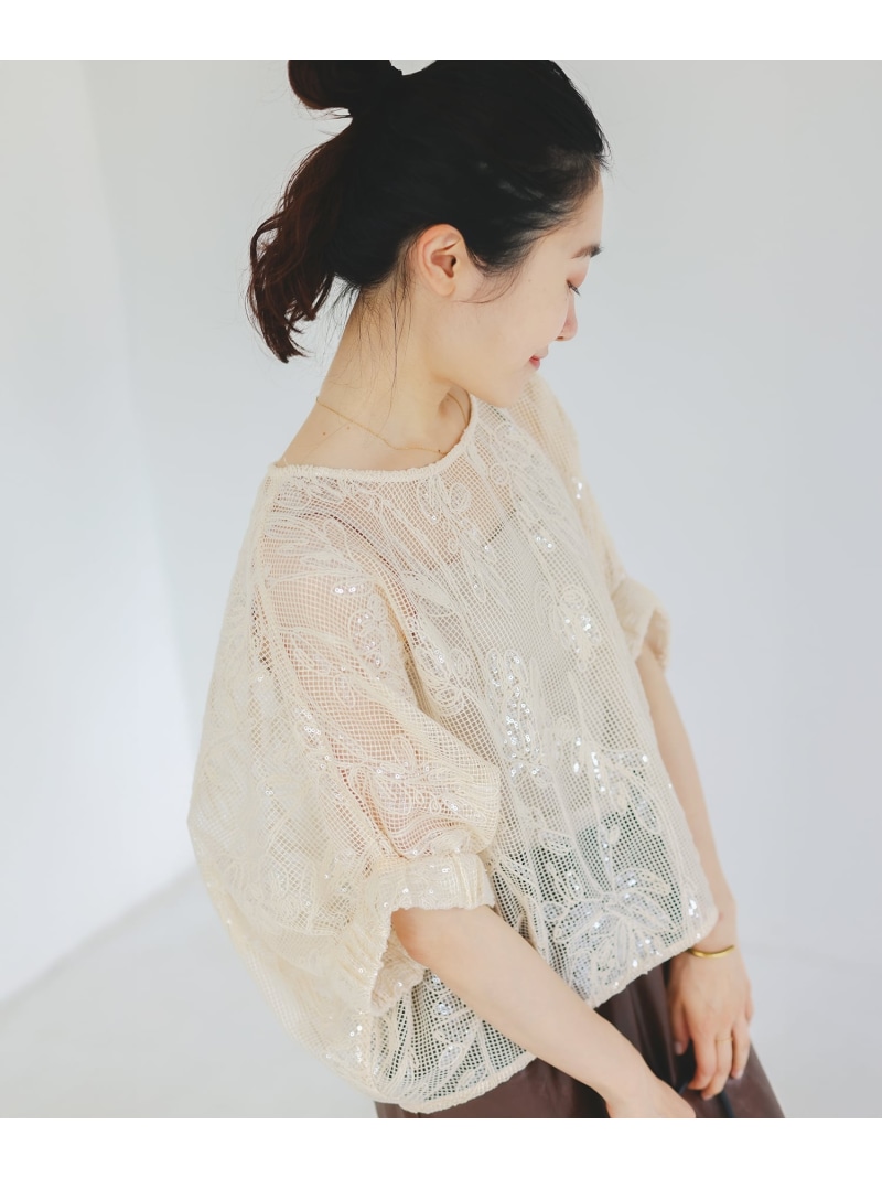 【SALE／50%OFF】TORRAZZO DONNAスパンコールドルマンブラウス le.coeur blanc ルクールブラン トップス シャツ・ブラウス ホワイト ブラック【RBA_E】【送料無料】[ Fashion]｜le.coeur blanc
