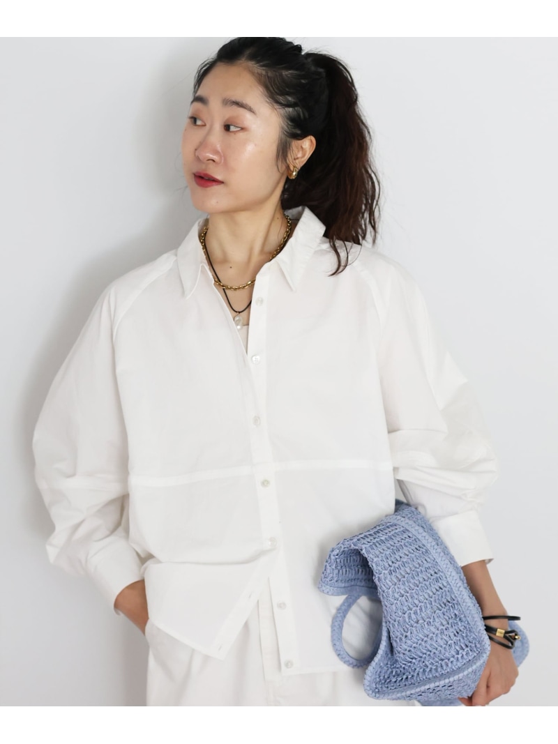 TORRAZZO DONNAバルーンシャツ le.coeur blanc ルクールブラン トップス シャツ・ブラウス ホワイト グレー【送料無料】[ Fashion]