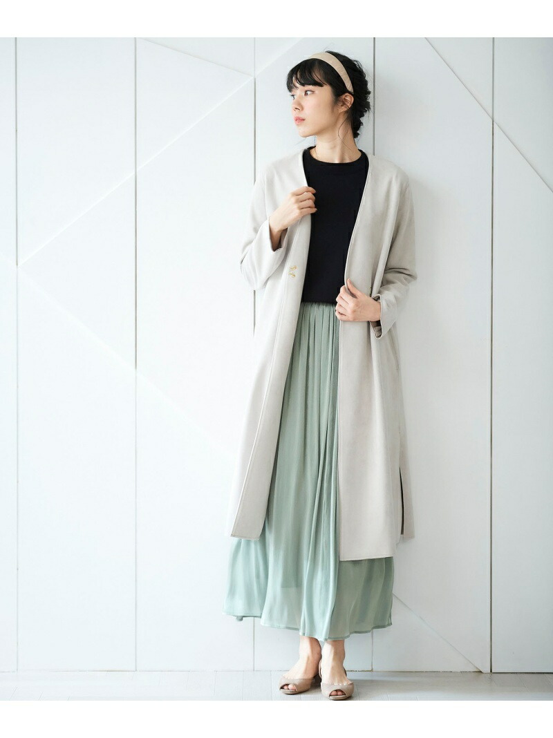 在庫限り 楽天市場 Sale 40 Off ダブルフェイスフェイクスエードvネックコート Le Coeur Blanc ルクールブラン コート ジャケット コート ジャケットその他 グレー グリーン Rba E 送料無料 Rakuten Fashion Le Coeur Blanc 期間限定送料無料 Advance