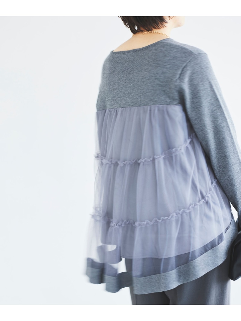 【SALE／20%OFF】《手洗い可能》TORRAZZO DONNAバックチュールニット le.coeur blanc ルクールブラン トップス ニット ブラック グレー【RBA_E】【送料無料】[ Fashion]｜le.coeur blanc