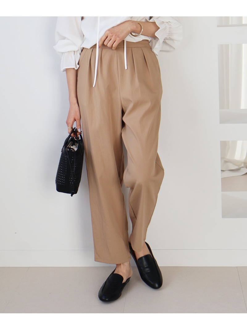 【SALE／20%OFF】ストレッチツータックテーパード le.coeur blanc ルクールブラン パンツ その他のパンツ ブラック ブラウン【RBA_E】【送料無料】[ Fashion]
