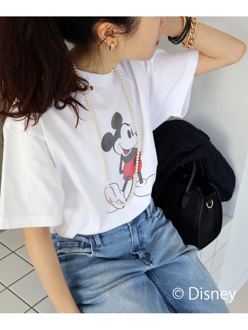 GOOD ROCK SPEED ヴィンテージミッキーT le.coeur blanc ルクールブラン トップス カットソー・Tシャツ グレー ホワイト【先行予約】*【送料無料】[ Fashion]