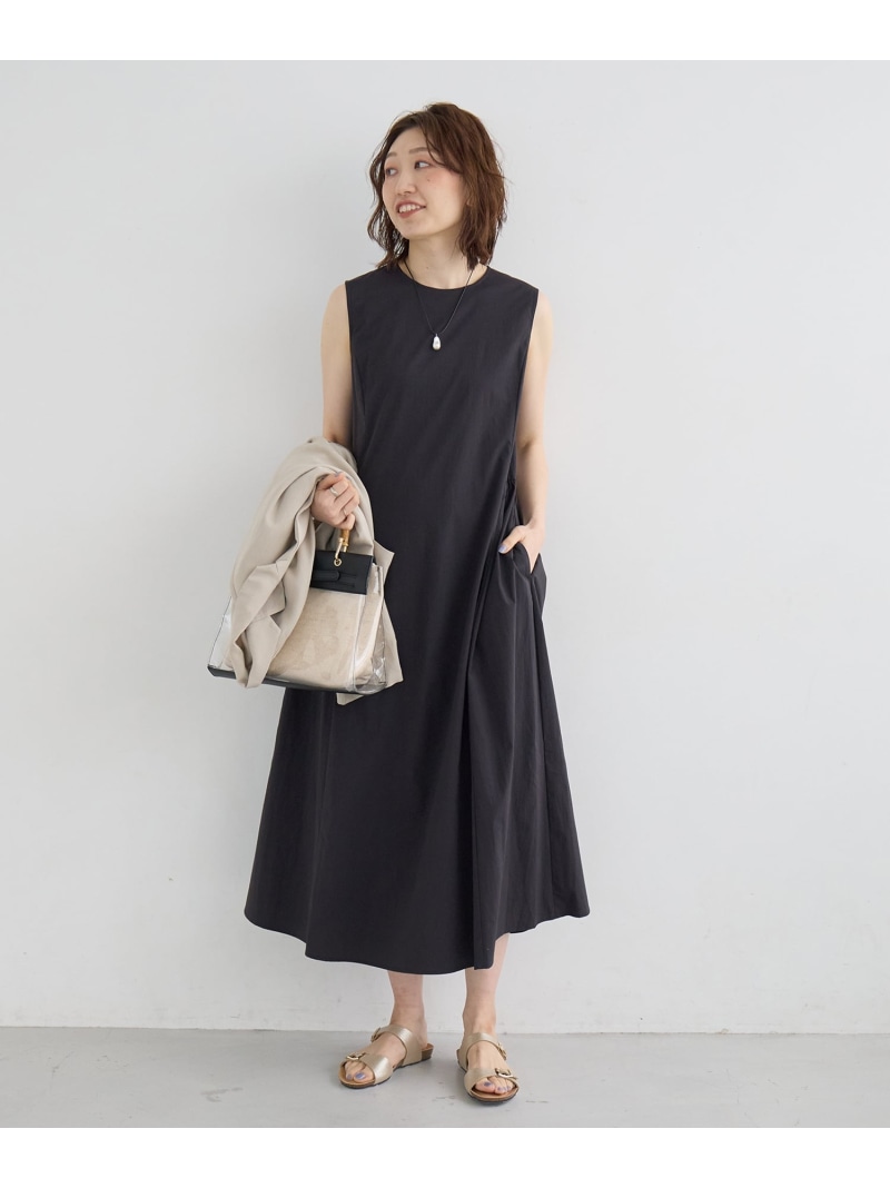 【撥水・UV・接触冷感】ノースリワンピース le.coeur blanc ルクールブラン ワンピース・ドレス その他のワンピース・ドレス ブラック グリーン ピンク【送料無料】[ Fashion]