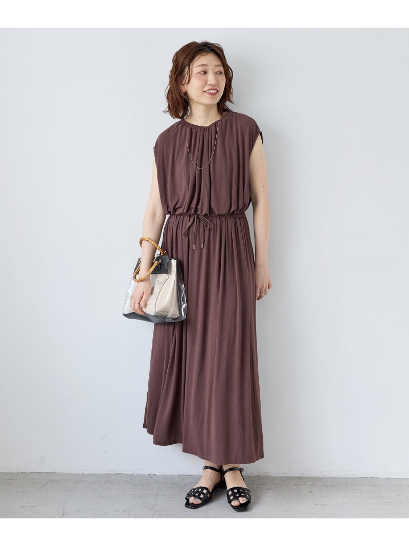 ホンブルグ帽天竺ウエストドロストワンピース le.coeur blanc ルクールブラン 衣裳・御召しもの 余分の物の衣裳・御召しもの 米国海軍 赤銅色【此れから取っておく】*【貨物輸送無料】[ Fashion]