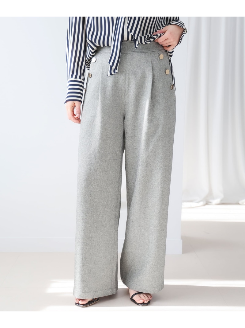 【SALE／40%OFF】【日本製】メランジ調マリンワイドパンツ le.coeur blanc ルクールブラン パンツ その他のパンツ ネイビー グレー【RBA_E】【送料無料】[ Fashion]｜le.coeur blanc 8,060円