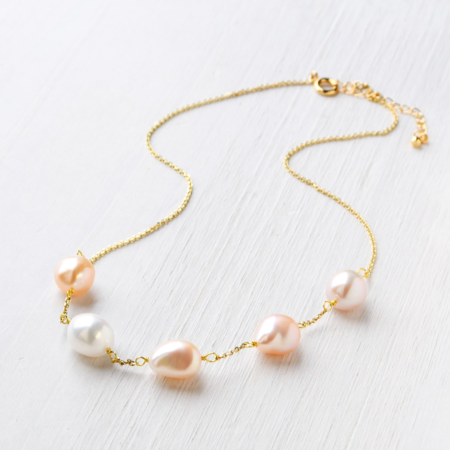 楽天市場】【サイズアップ版】ナチュラルカラー バロックパール 淡水