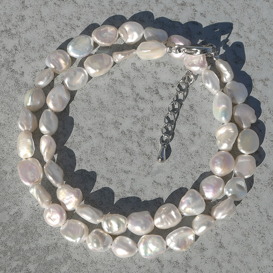 楽天市場】ケシ バロックパール ネックレス 普段使いに丁度いい 淡水