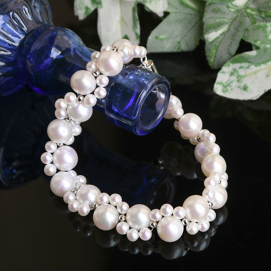 楽天市場】ホワイトパール リボン編み ネックレス 淡水真珠 ベビー