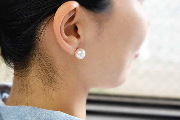 Lecollier Large Round Ball 11 Mm White Freshwater Pearl Earring Large Round Ball 11 Mm White Freshwater Pearl Earring Earrings Savon Jade Color Mind Enjoy The Highest Quality