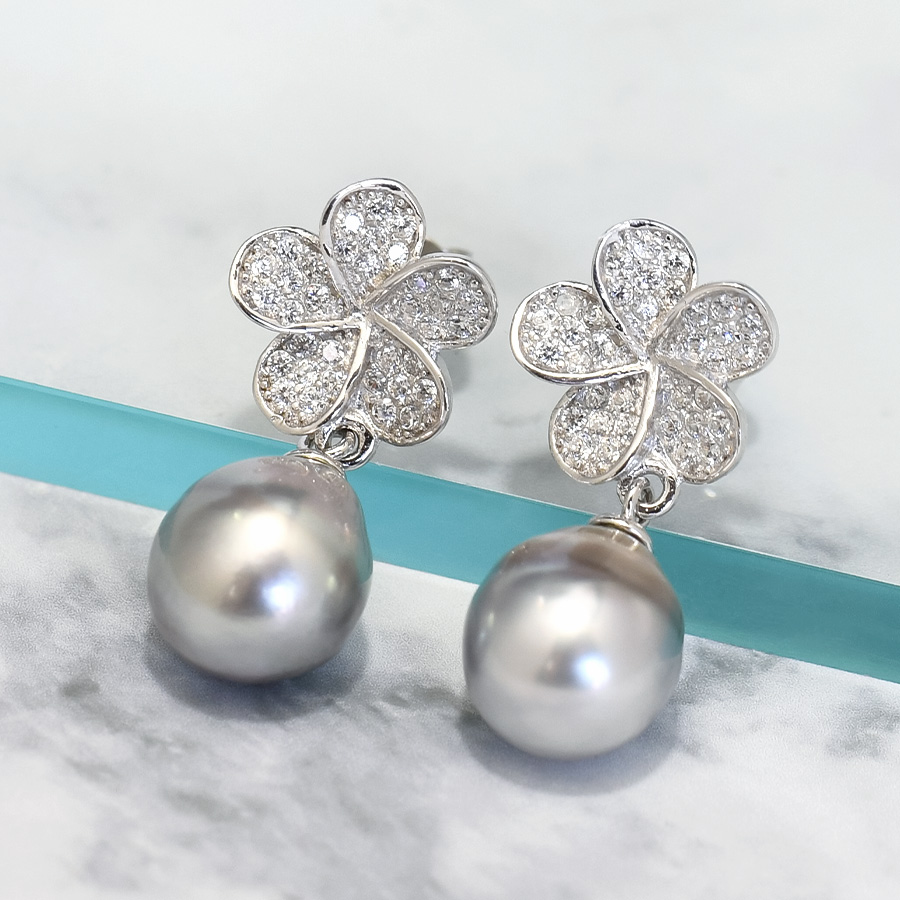 楽天市場】【ピーコック特別版】特級 9mm 黒蝶真珠 ピアス