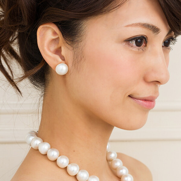 Lecollier Oversized 15 ミリマベ Pearl Earrings Rakuten Oversized 15 ミリマベ Pearl Earrings