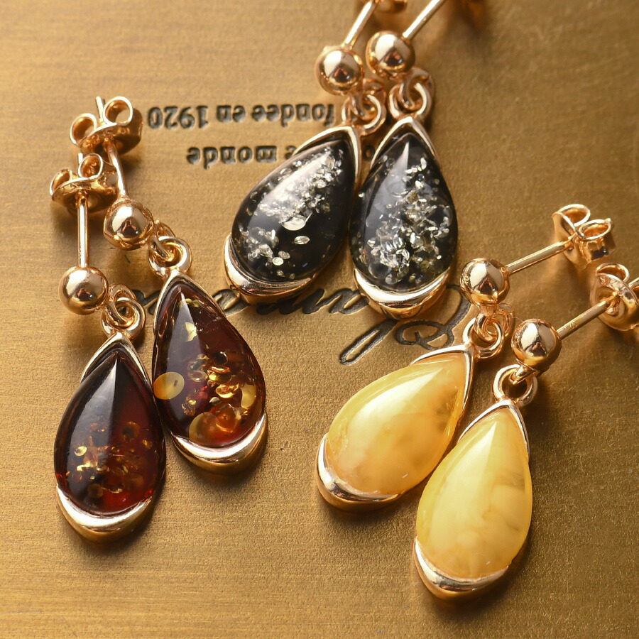 楽天市場】アンバー ピアス イヤリング 黄金の花びらのように