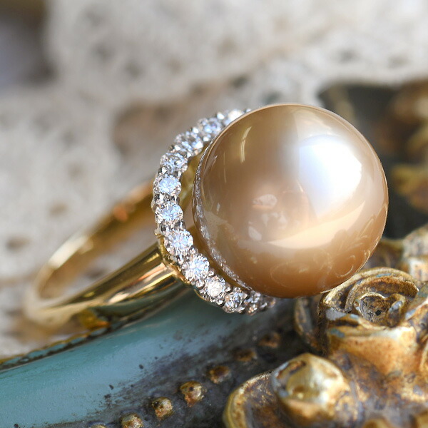 楽天市場】大珠 13mm 白蝶真珠 リング 群を抜く存在感の南洋真珠リング