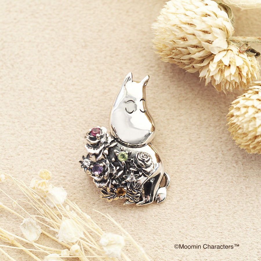 楽天市場】碌山 花束 ムーミン ブローチ ペンダント チェーン付き