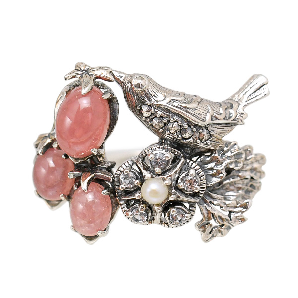 楽天市場】碌山 ウィリアムモリス いちご泥棒 インカローズ リング