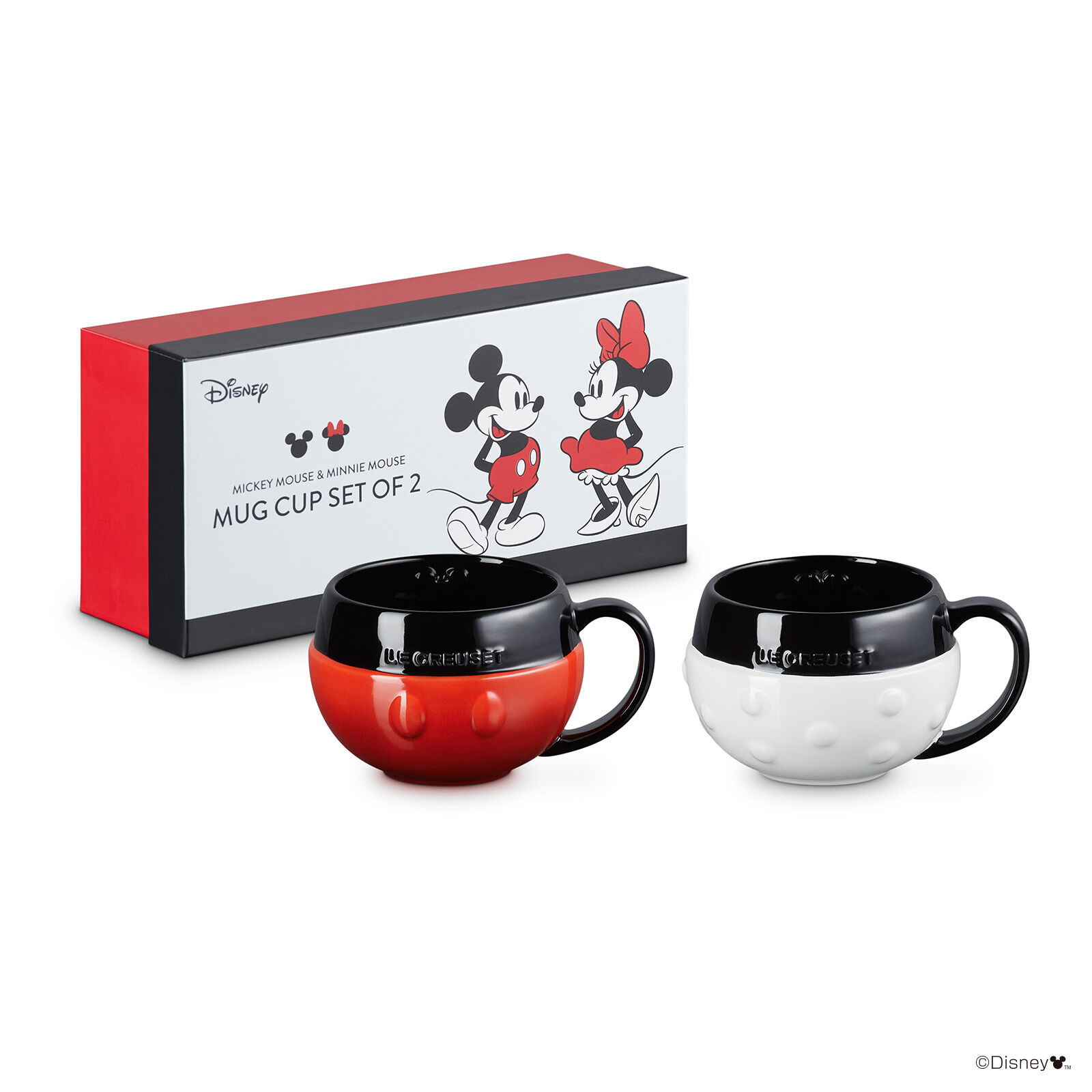 ル・クルーゼ 公式 ｜ ミッキー＆ミニー/マグ 380ml (2個入り) 食器 食器セット マグカップ ディズニー 耐熱 オーブン対応 おしゃれ かわいい プレゼント ギフト 贈り物 結婚祝い画像