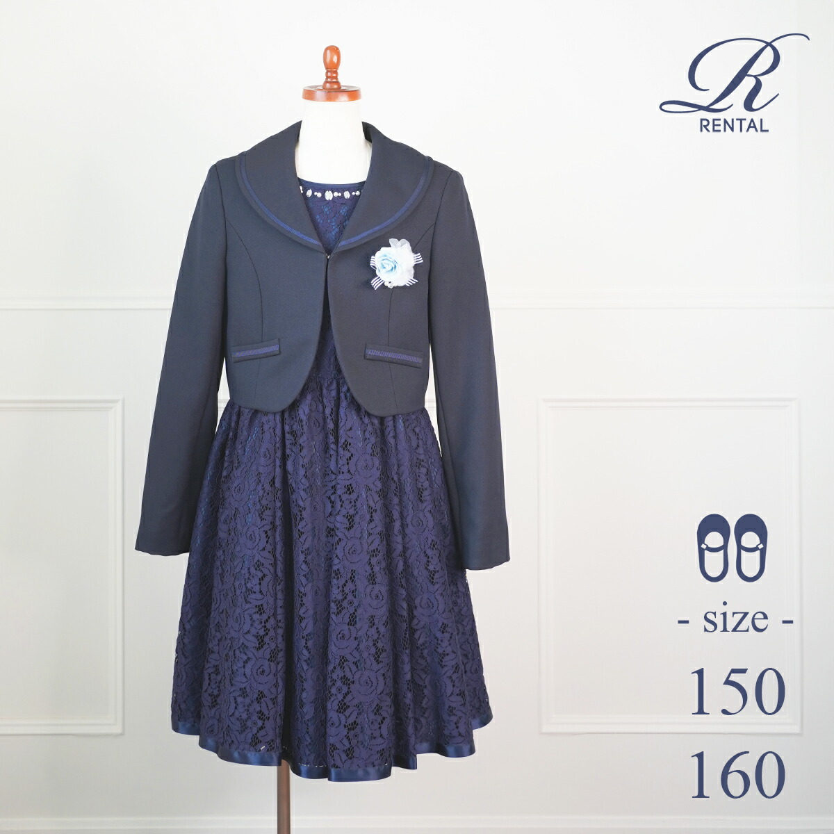 【ワルツ ビームス】美品 スーツ 160B 中学受験 卒業式 撮影 フォーマル 新品 walts by BEAMS DESIGN 卒服 160☆スーツ☆5点☆紺 ワルツ