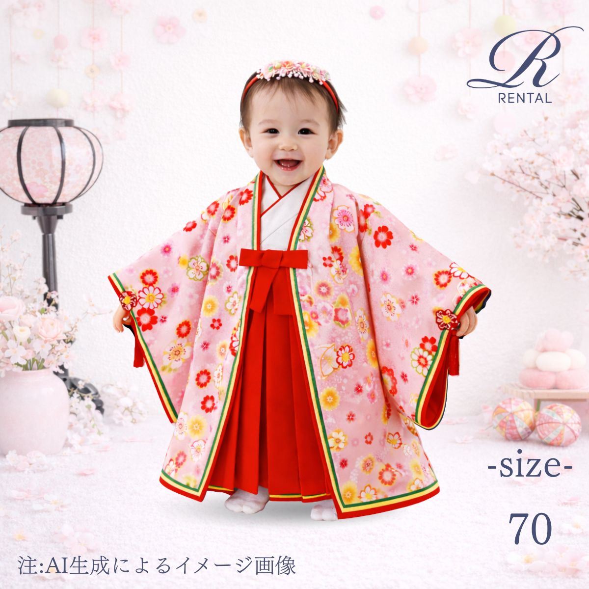 楽天市場】赤ちゃんの着物 JAPAN STYLE ブランド 1歳女の子着物 「赤