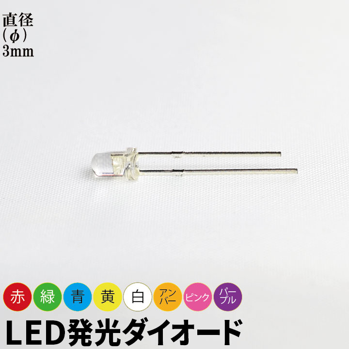 高光度LED 5mm 砲弾型 白青 12V車用 ギボシ端子 通販
