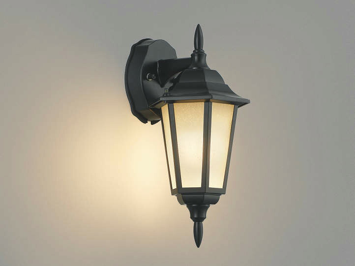 コイズミ照明装置 入り口・入口灯 アンティーク LED防雨鉤括弧ともし火 露天 2700K白熱電球色