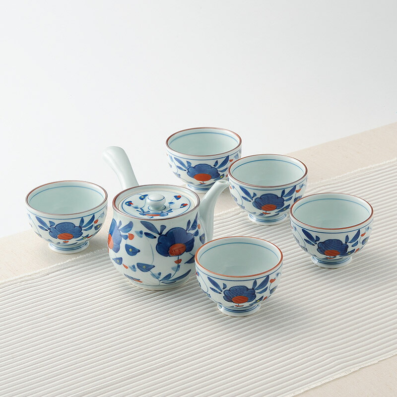 波佐見焼 古代万歴急須茶器揃