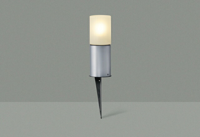 東芝ライテック LEDガーデンライト 門柱灯 スパイク式 プラグ付ケーブル シルバー 器具のみ ランプ別売|ミノクニ商店