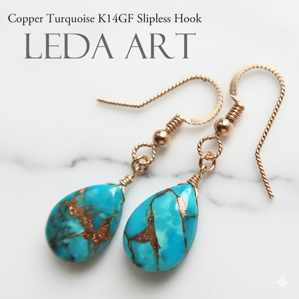 ♥️天然石ピアス♥️No.70★1300円★ブルーサファイアコッパースライス 楽天市場】ブルー コッパー ターコイズ ピアス カッパー ターコイズ