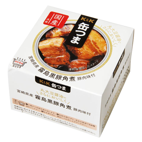 KK 缶つま 宮崎県産 霧島黒豚角煮 150g 缶詰 食品 おつまみ