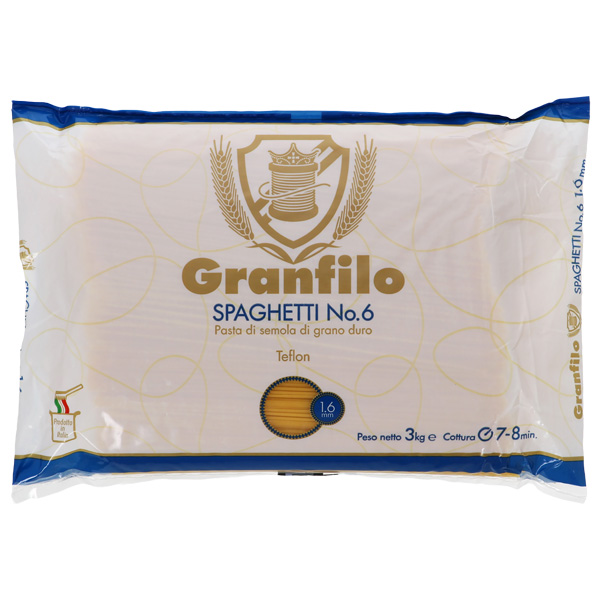 グランフィーロ スパゲッティ 1.6mm （No.6） 3kg granfilo パスタ 包装不可画像