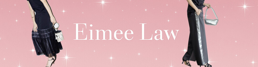 〝エイミーロウ eimee law〟黒サイドライン クロップドレースパンツ低身長 サイドライン クロップドレースパンツ Eimee Law│Eimee Law