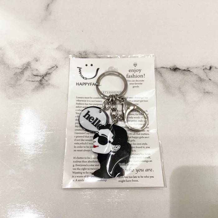 キーホルダー・アクリルキーホルダー Mimi アクリルキーホルダー キーチャーム バッグチャーム HAPPY FACE
