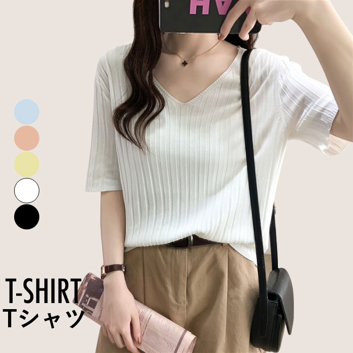 todo リブ編み 半袖Tシャツ tシャツ 「9色展開」きちんと感も、快適さも。大人のための夏服