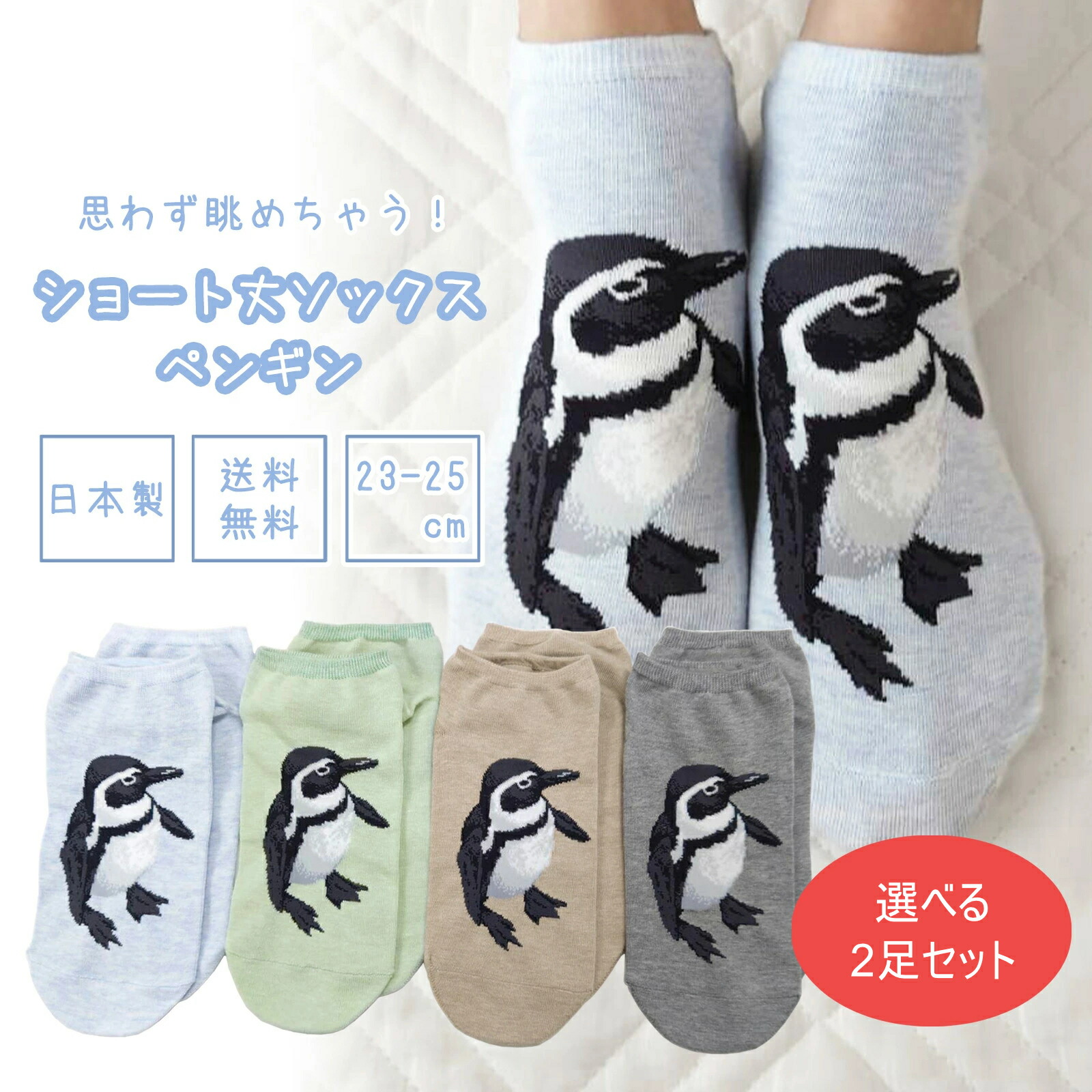 楽天市場】【選べる3足・5足セット 送料無料】ケープペンギン柄