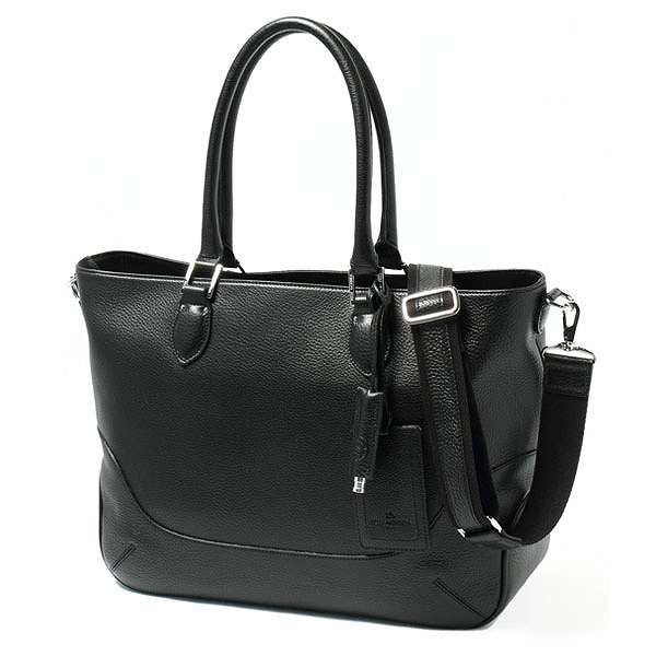 ペッレモルビダ PELLE MORBIDA 【干場 義雅 監修】 Maiden Voyageシリーズ シュリンクレザー 新型 トートバッグ (横型) ブラック 【LEON 4月24日号 掲載】 mb048-black 100｜Legare