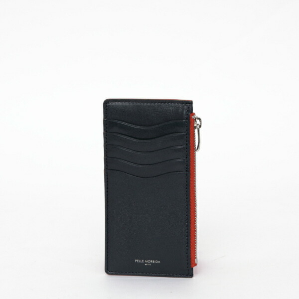 ペッレモルビダ PELLE MORBIDA 【干場 義雅 監修】 Barcaシリーズ ゴートレザー ミニウォレット ネイビー ba415-na 100|Legare