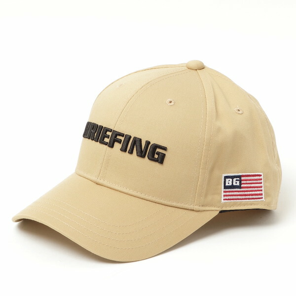 BRIEFING GOLF ブリーフィングゴルフ ゴルフキャップ MS BASIC CAP コットンポリエステル ロゴ キャップ ベージュ  brg223m56-bg 100 7周年記念イベントが